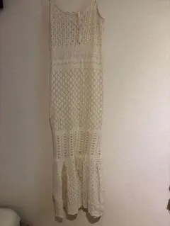 レース編み キャミワンピース　マーメイドワンピース