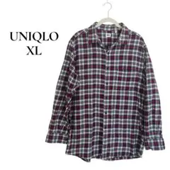 UNIQLO チェック柄ネルシャツ 大きめサイズXL ゆったり