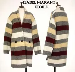 イザベルマラン　マルチカラーボーダー 1ボタンコート