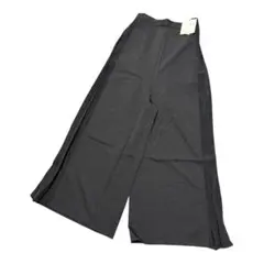 comme soi ワイドパンツ 黒 サイドプリーツデザイン 新品タグ付き 上品
