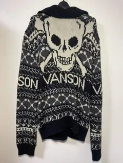 VANSON スカルデザイン カーディガン　Sサイズのサムネイル