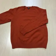 UNIQLO オレンジ クルーネックニット　長袖セーター XL