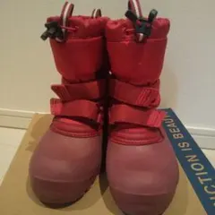 mont-bell キッズ 赤 スノーブーツ 子供 19センチ