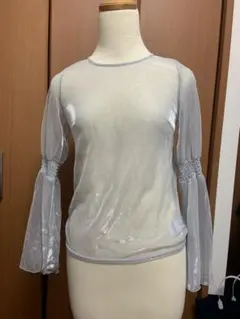 最終値下げ〖LilyBrown〗シースルー フレアスリーブ シャツ