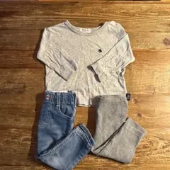 【とてら様専用】長袖Tシャツとパンツの3点セット 80