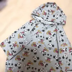 古着 Disney ミッキーマウス フード付きパーカー グレー