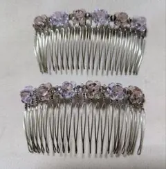 花モチーフ ヘアコーム 2個セット