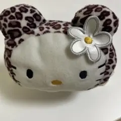 ハローキティ　ポケットティッシュケース　ヒョウ柄　キティぬいぐるみ　平成レトロ