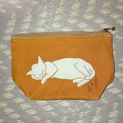 熊谷守一 KUMAGAI MORIKAZU 猫イラストポーチ
