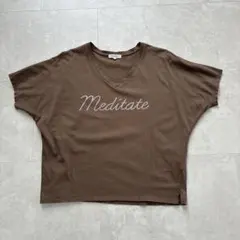 PLSTプラステ ブラウン Tシャツ Mサイズ 'Meditate'のサムネイル