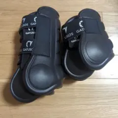 GATUSOS ブラック プロテクター Ｌ 4個セット 乗馬　馬具　馬術　競馬
