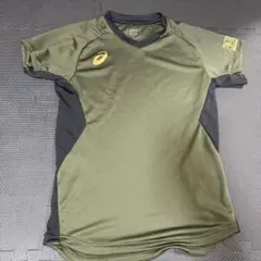 ASICS 半袖Tシャツ オリーブグリーン