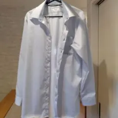 ネイビー ストライプ 長袖ワイシャツ