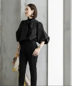 ユアーズ　ur’s 2wayボリュームスリーブボウタイブラウス