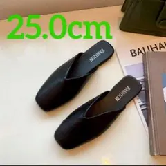 フラットシューズ 25.0cm ルームシューズ 屋内外 上品
