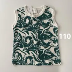 新品 (110) タンクトップ 総柄 リブ キッズ RELA しまむらのサムネイル