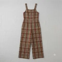 定価1.1万ナチュラルビューティーベーシック チェック柄バックリボンサロペットMのサムネイル