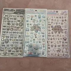 ジュエルドロップシール　リボン 動物 宝石