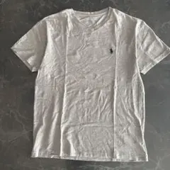 ラルフローレン Tシャツ　グレー　Vネック　綿100%