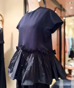 極美品 Drawer 24ss プリーツフレアペプラムブラウス サイズ2