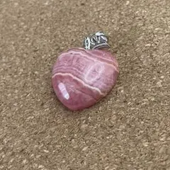 【高品質】インカローズ ハート型 ペンダントトップ 天然石 恋愛成就