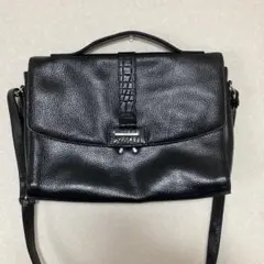 ungero レザー ブラック ショルダーバッグ バッグ レディース