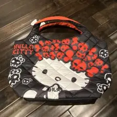サンリオ ハローキティ 中綿キルティング トートバッグ ドクロ キティ 新品