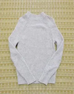 無印良品 ウール混 ハイネック ニット ベージュ