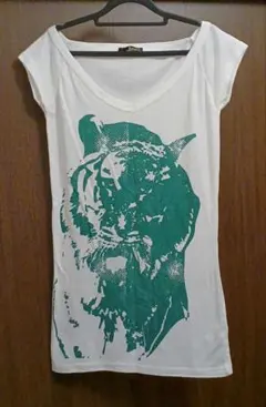 Lead 半袖Tシャツ ホワイト タイガー柄のサムネイル