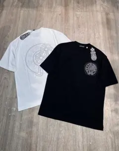 十字架（クロス）ラインストーン半袖Tシャツ
