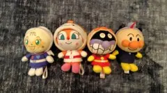 【アンパンマンミュージアム限定】きぐるみストラップ、ぬいぐるみ 4体セット