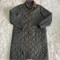 RALPH LAUREN ラルフローレン キルティング ロングコート カーキ M