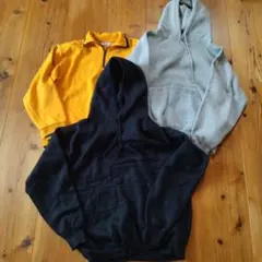 90s　Y2K メンズ　スウェット・パーカー⭐３枚セット　まとめ売り　古着　Ｌ