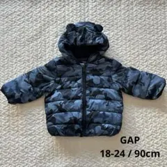 GAP 【18-24/90cm】アウター くま耳フード付き 恐竜 迷彩