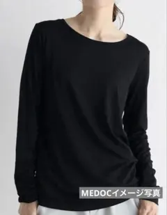 新品未使用　ヤマダヤ　MEDOC カットソー　長袖Tシャツ　ラウンドネック　黒