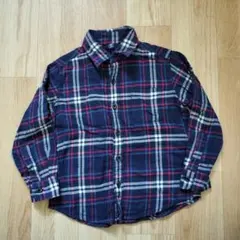 ユニクロキッズ　長袖ボタンシャツ 110サイズ チェック柄