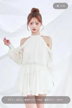 ダーリッチ ボリュームシフォンミニワンピース