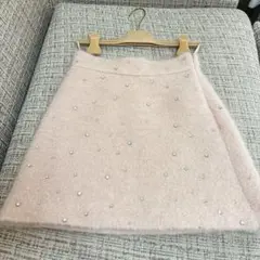 た*可様 miumiu ミュウミュウ ビジュー スカート ピンク