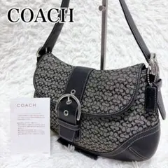 COACH コーチ ソーホー ワンショルダーバッグ レザー キャンバス ブラック