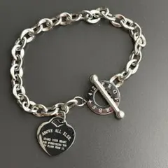 マンテルブレスレット レディース ハート シルバー 韓国 ストリート チェーン