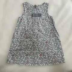 タルティーヌ エ ショコラ 花柄ノースリーブワンピース グレー 100cm