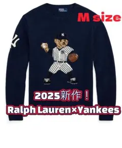 2025年最新！ラルフローレン MLB ポロベアニット　ヤンキース M