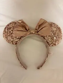 ミニーマウス耳カチューシャ（ローズゴールド）