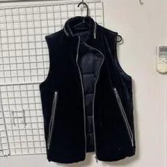 junhashimoto NANO LIBRARY ベロアベスト ネイビー