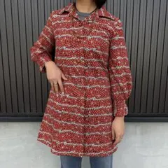 古着　花柄ワンピース　レトロ　ポップ　昭和　ヴィンテージ