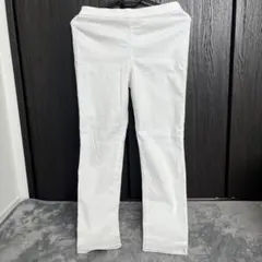 ホワイト スキニーパンツ ストレッチ素材