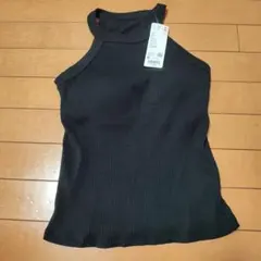 ユニクロ　ホルターネックブラタンクトップ Мサイズ　黒