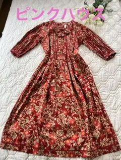 【美品】ピンクハウス ピコフリル 花柄 ロングワンピース 日本製 L 2026年最新】PINK HOUSE レディース 長袖・七分袖 その他の人気