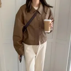 レザー ジャケット アウター ブラウン