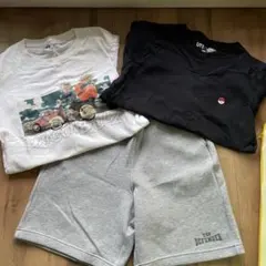 ユニクロUTドラゴンボールZ ポケモンTシャツ 140サイズ ハーフパンツのサムネイル